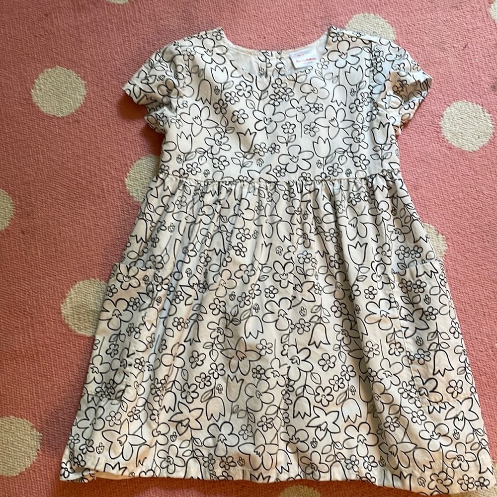 Hanna Andersson black and white dress size 120